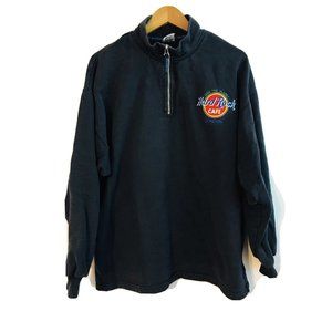 Hard Rock Cafe London Sweater Mens Large Blue Flaw
